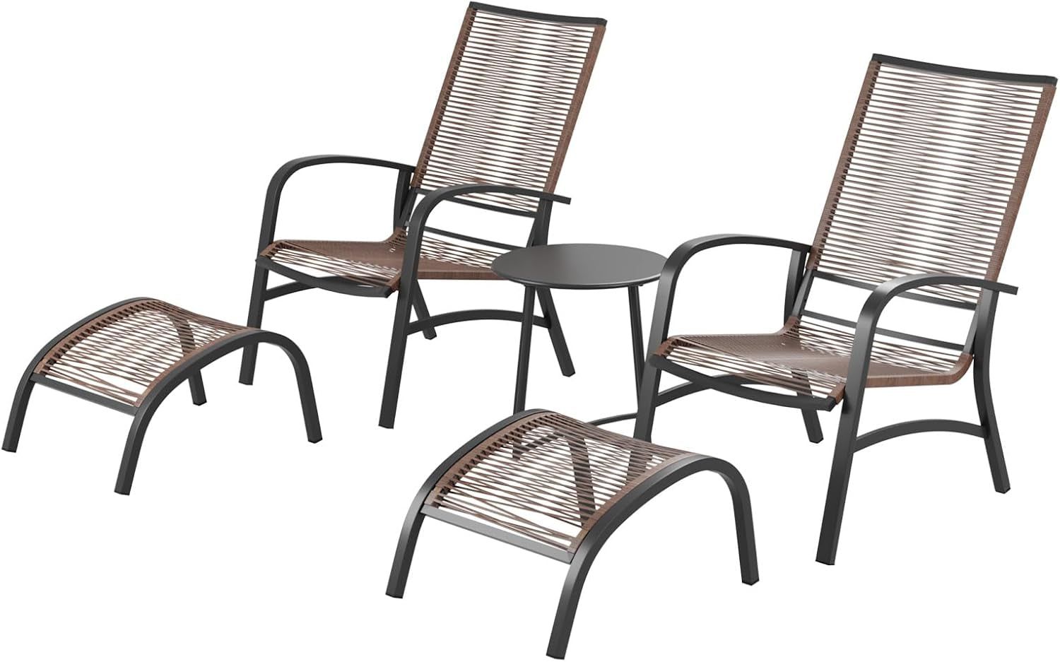 Comfortable 5 Piece Patio Conversation Set for Outdoors