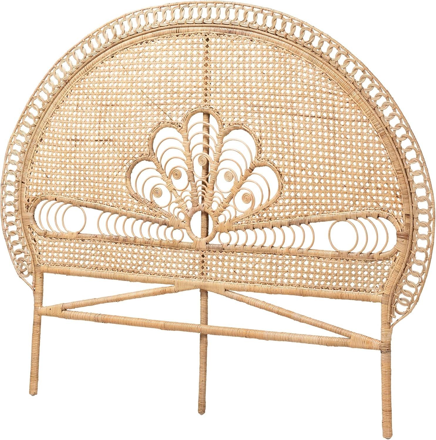 Natural Rattan Queen Headboard Standalone Fully Assembled