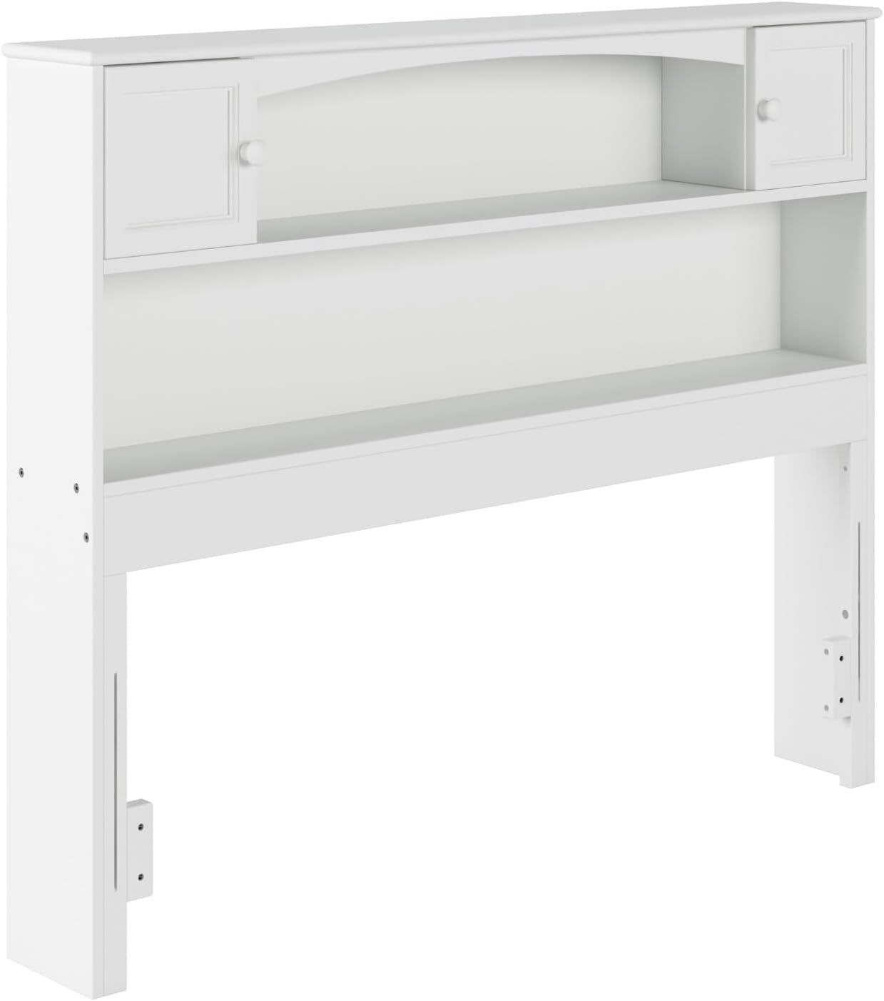 Newport Full Size Bookcase Headboard With Charger White