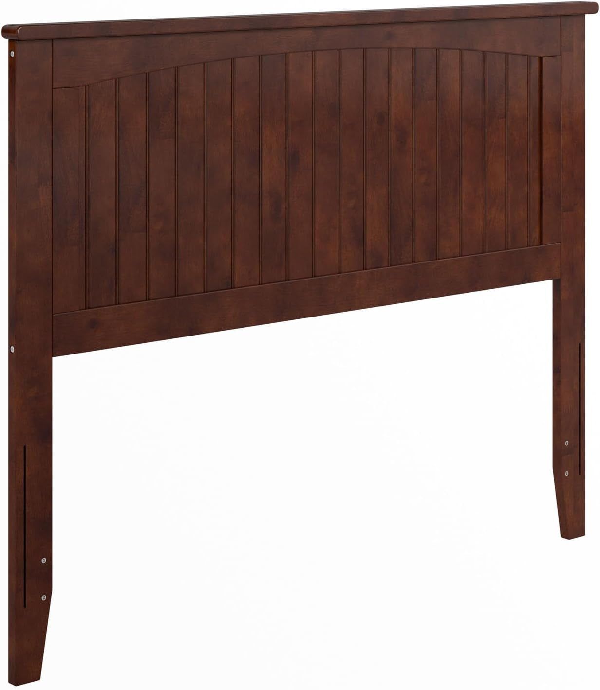 Nantucket Solid Wood Headboard With Charger Walnut Finish