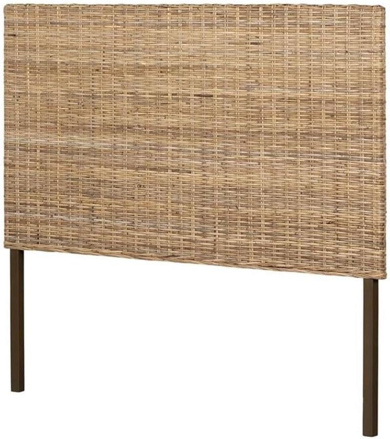 Handmade Contemporary Rattan Queen Headboard Easy Installation