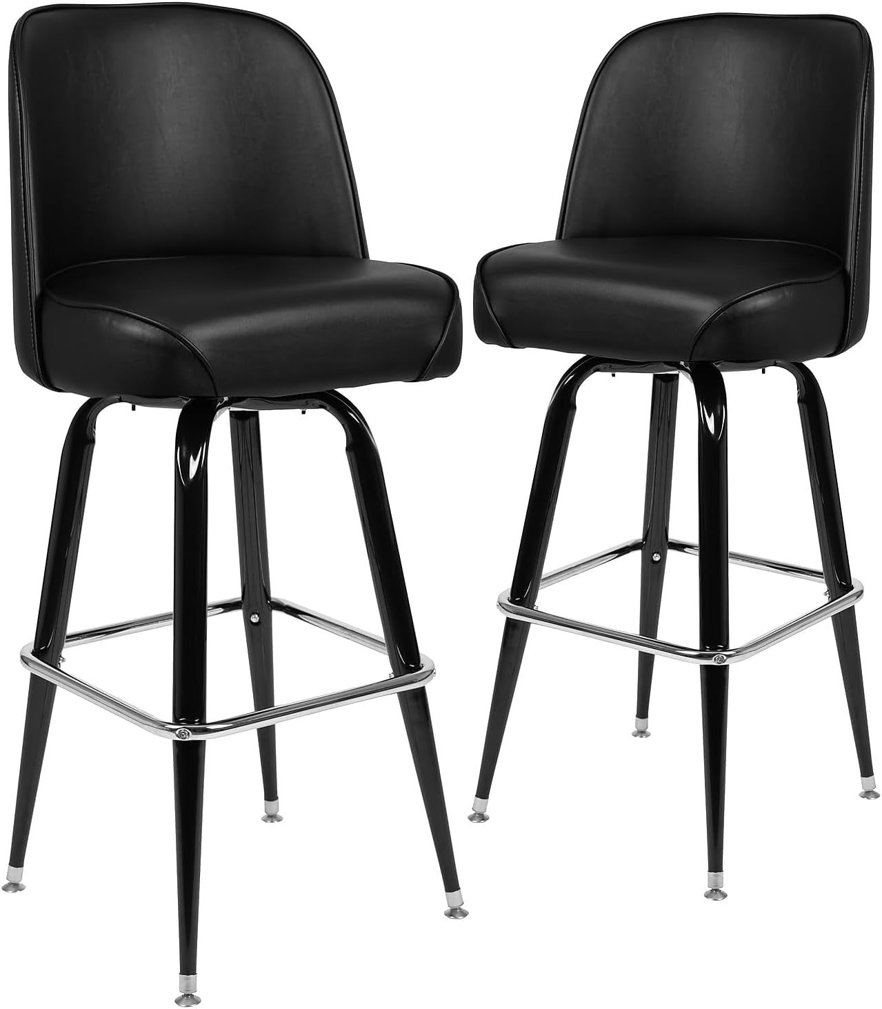 Swivel Bucket Seat Metal Barstools for Stylish Dining