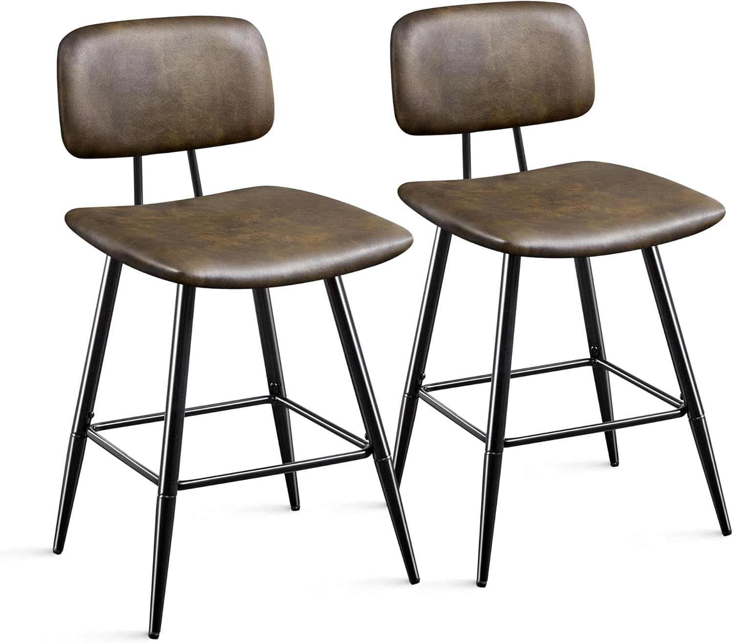 Modern 26 Inch Bar Stools Set With Ergonomic Design