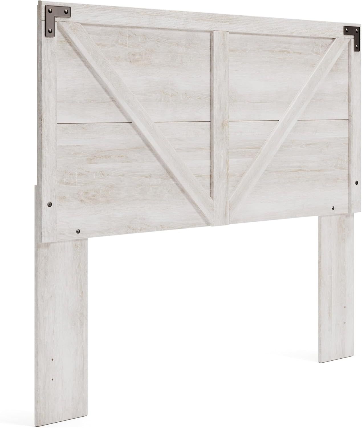 Modern Farmhouse Queen Headboard with Crossbuck Styling