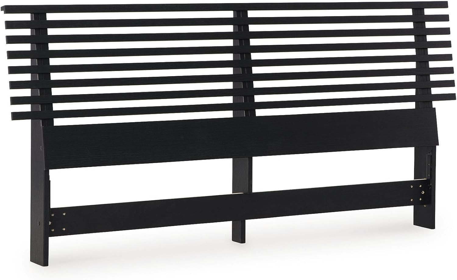 Modern Black Queen Slat Headboard Stylish Bedroom Design