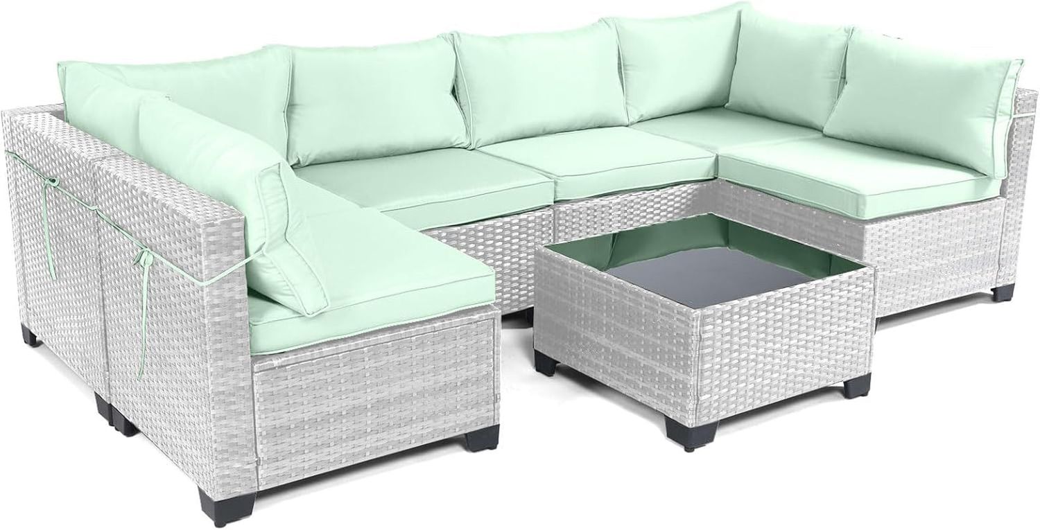 Durable Rattan Patio Furniture Set with Comfortable Cushions