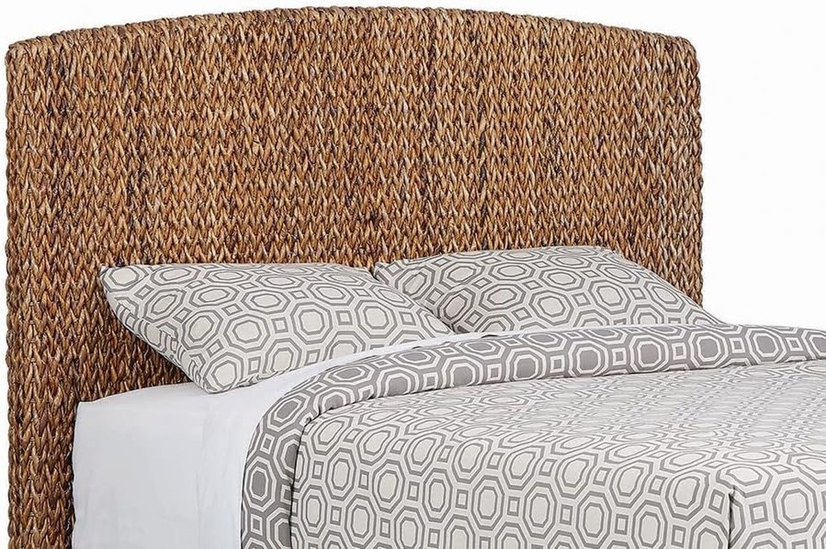 Hand Woven Banana Leaf Queen Size Headboard Amber