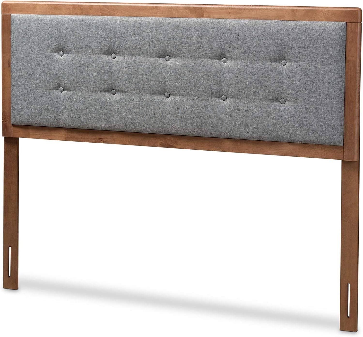 Mid-Century Modern King Headboard in Dark Gray Walnut