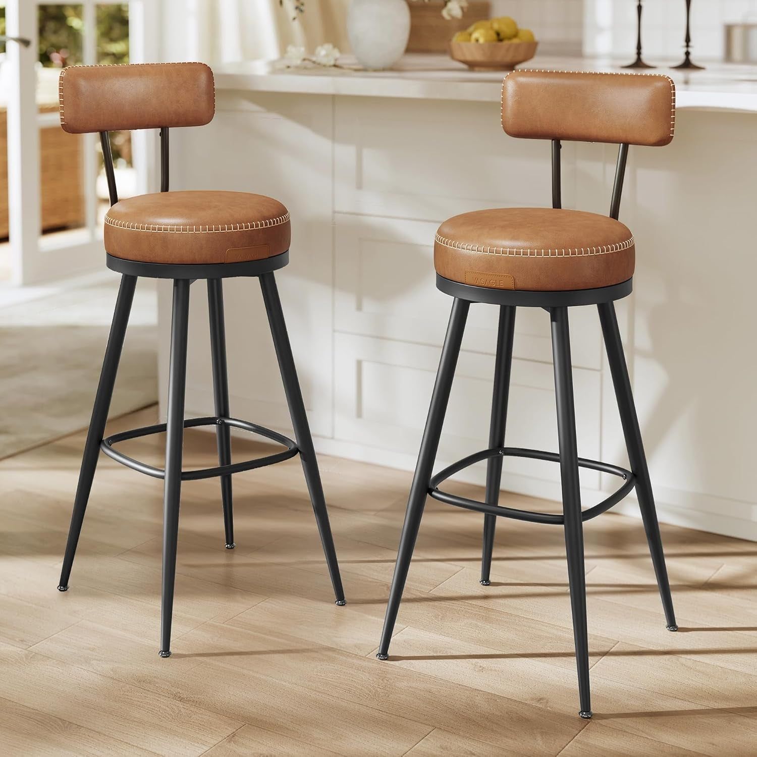 Swivel Bar Stools Set of Two for Kitchen