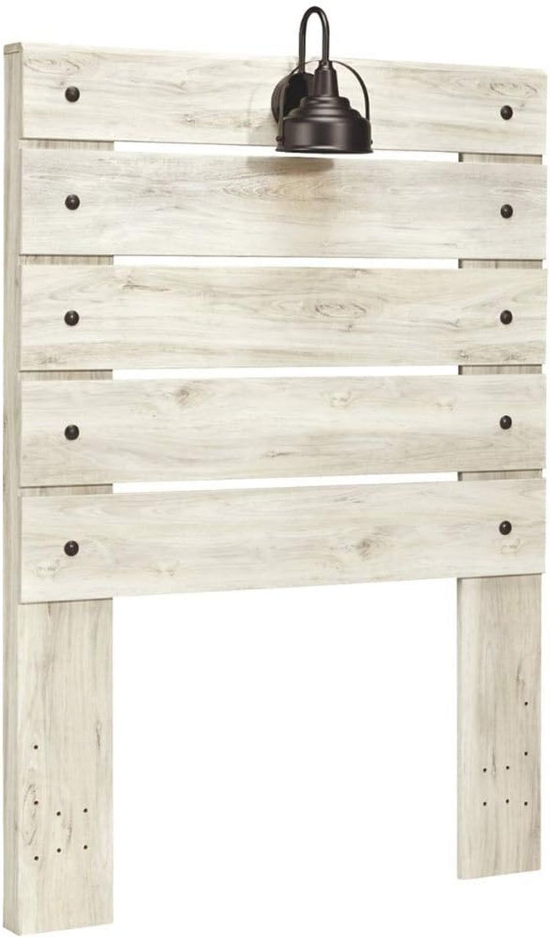 Rustic Twin Headboard With USB Charging Stations Whitewash