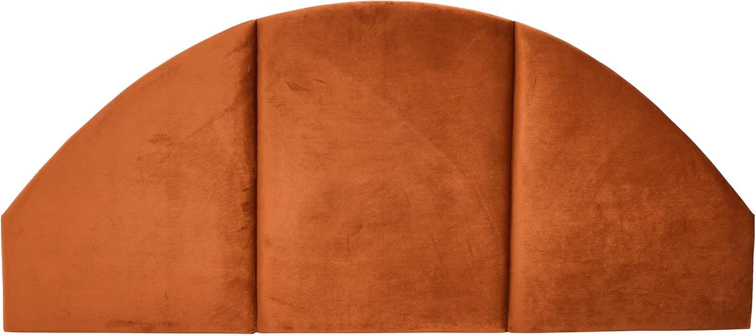 Terracotta Velvet Arched Headboard with Sound Reducing Panels