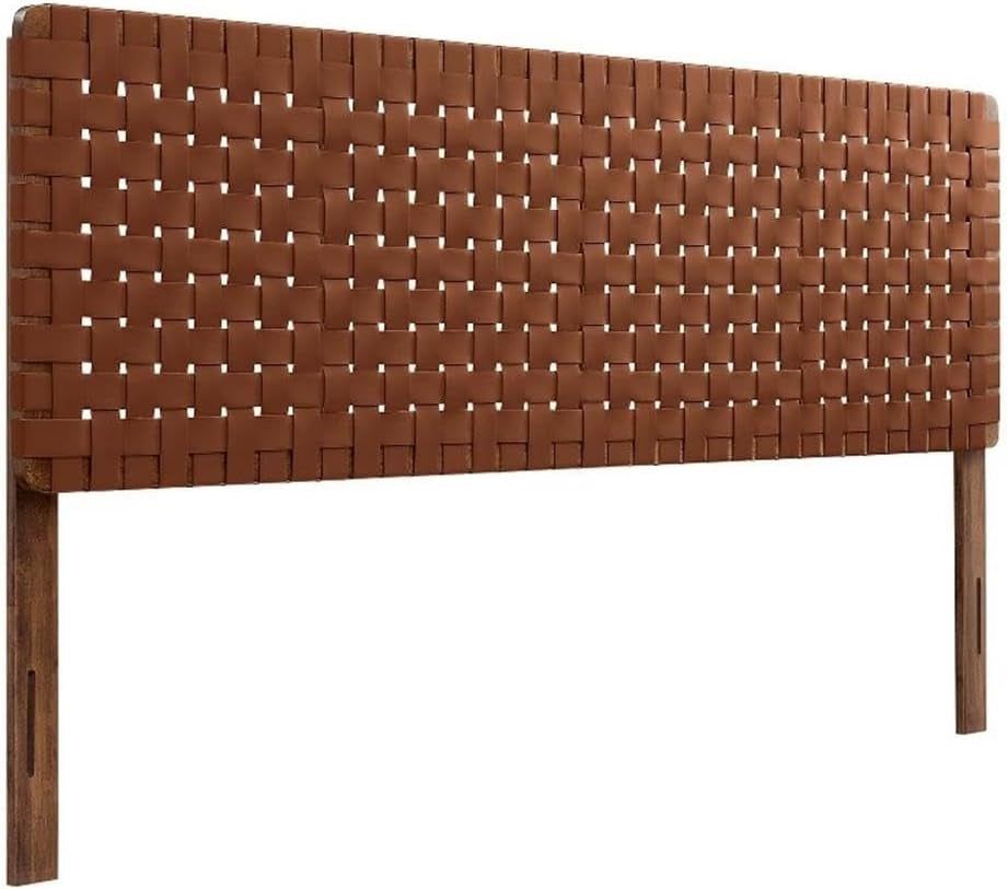 Vegan Leather King Headboard with Adjustable Height Design