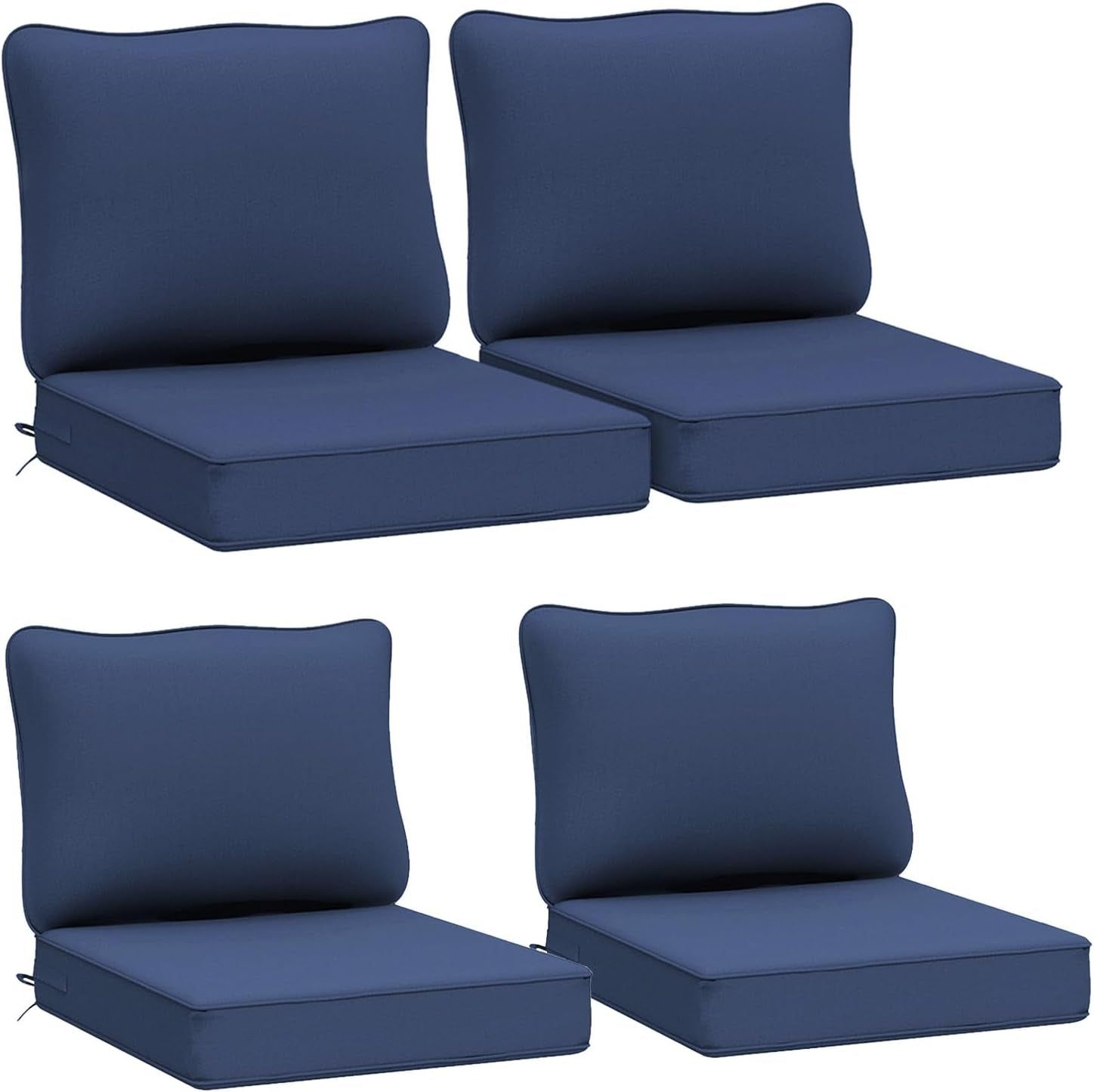 Waterproof Deep Seat Cushions Set for Outdoor Furniture