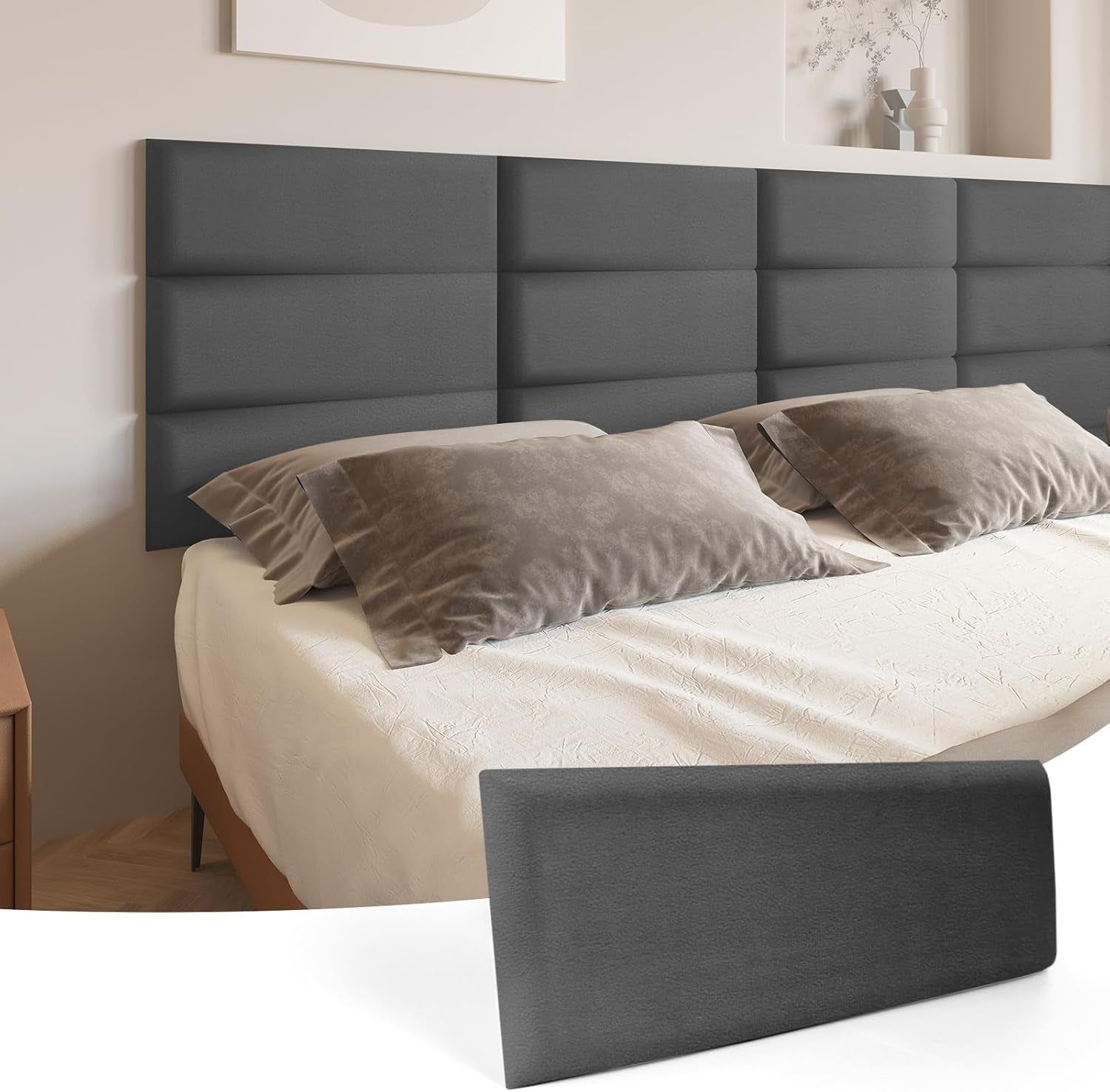Peel And Stick Velvet Headboard Panels For Soundproofing