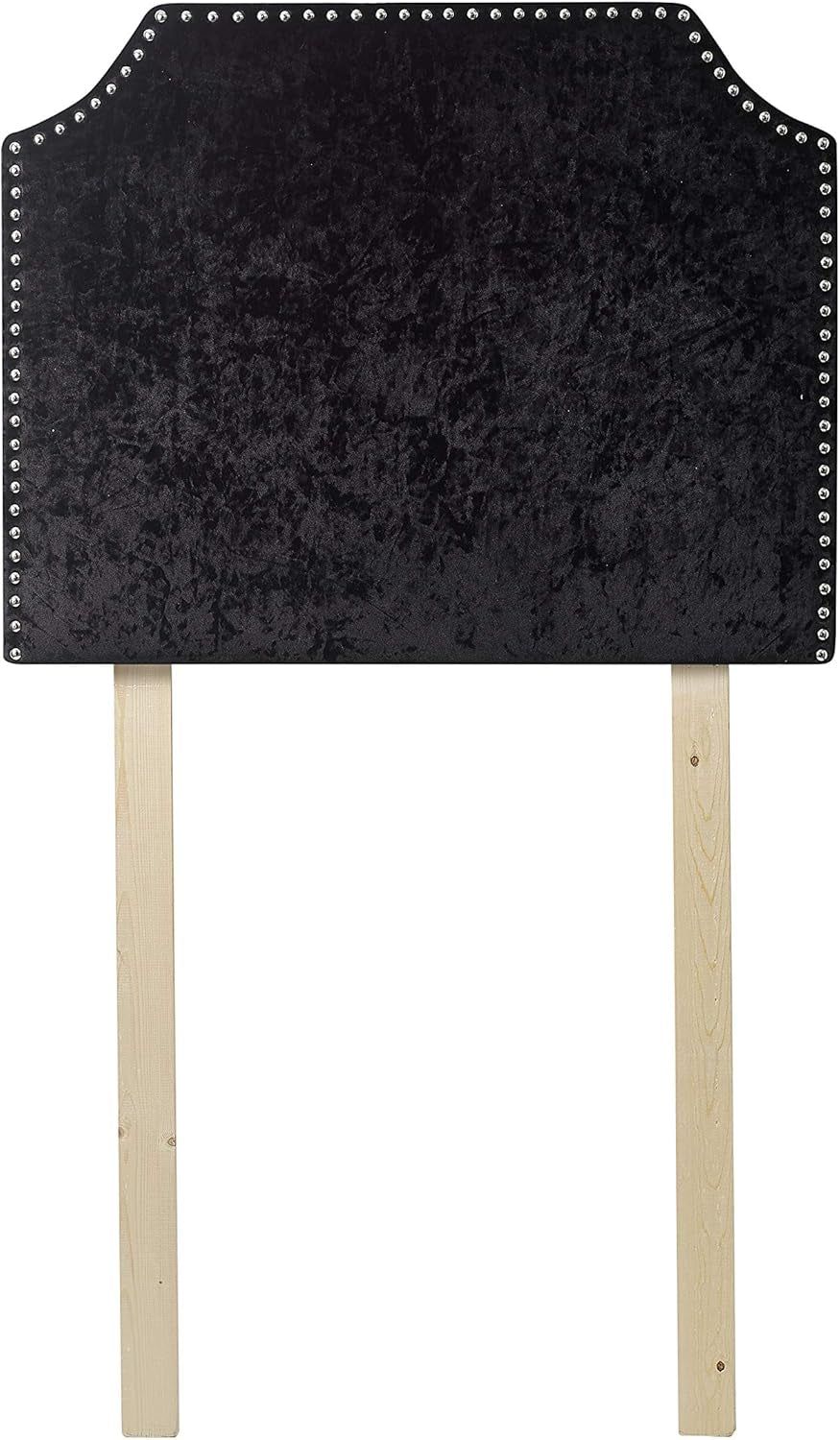 Plush Velvet Headboard with Adjustable Legs for Twin Beds