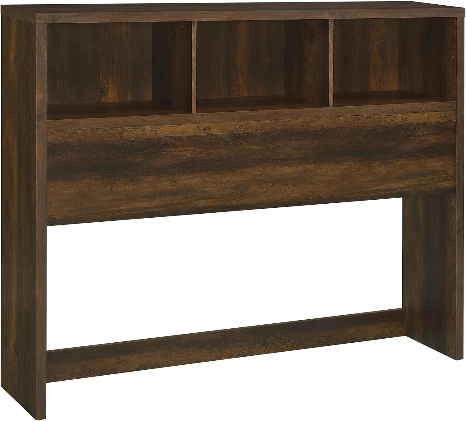 Queen Bookcase Headboard with Dark Pine Finish