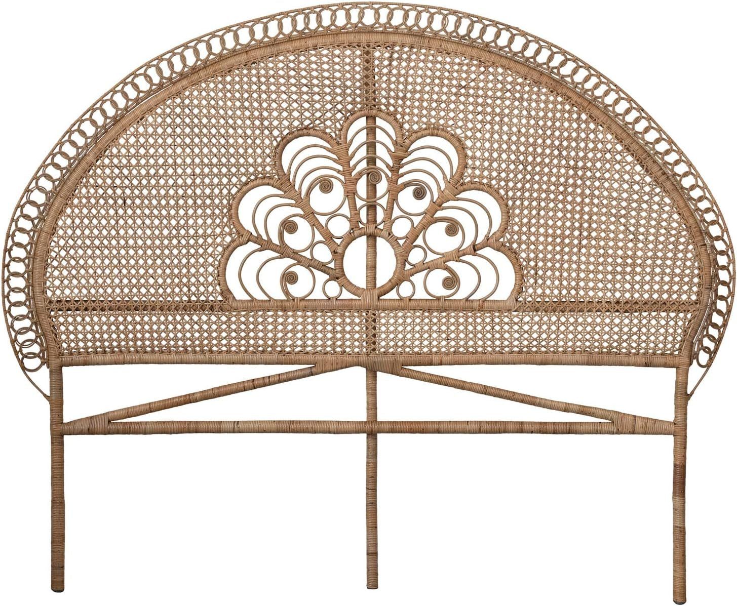 Handmade Rattan King Size Headboard Boho Style Design