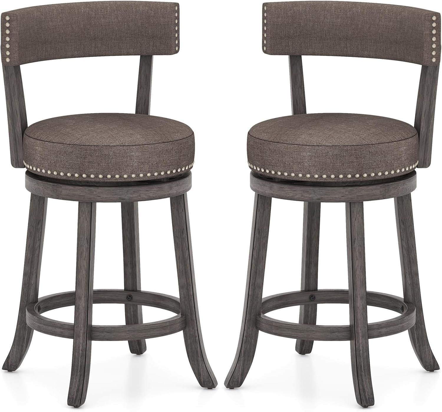 Swivel Bar Stools Set of Two for Kitchen