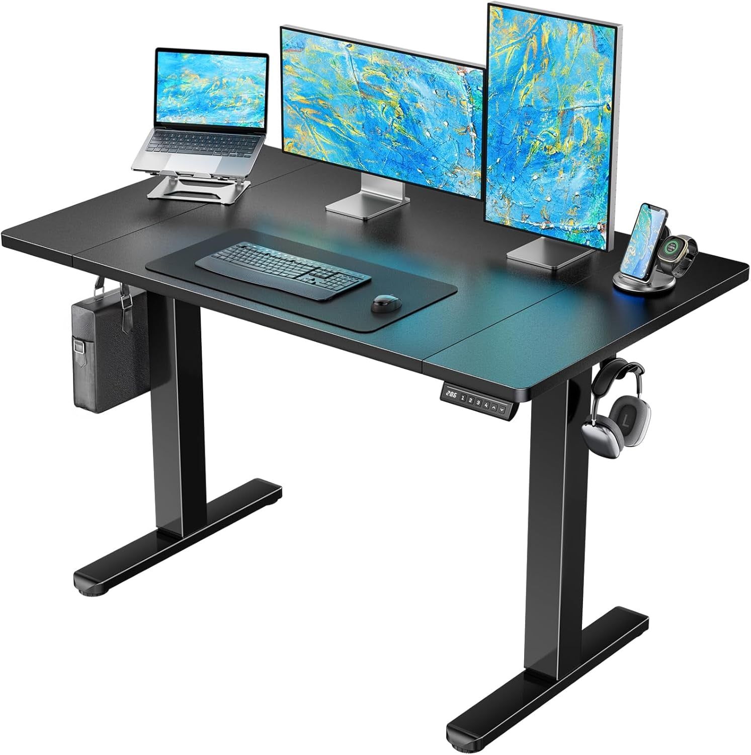 Height Adjustable Electric Standing Desk with Cable Management