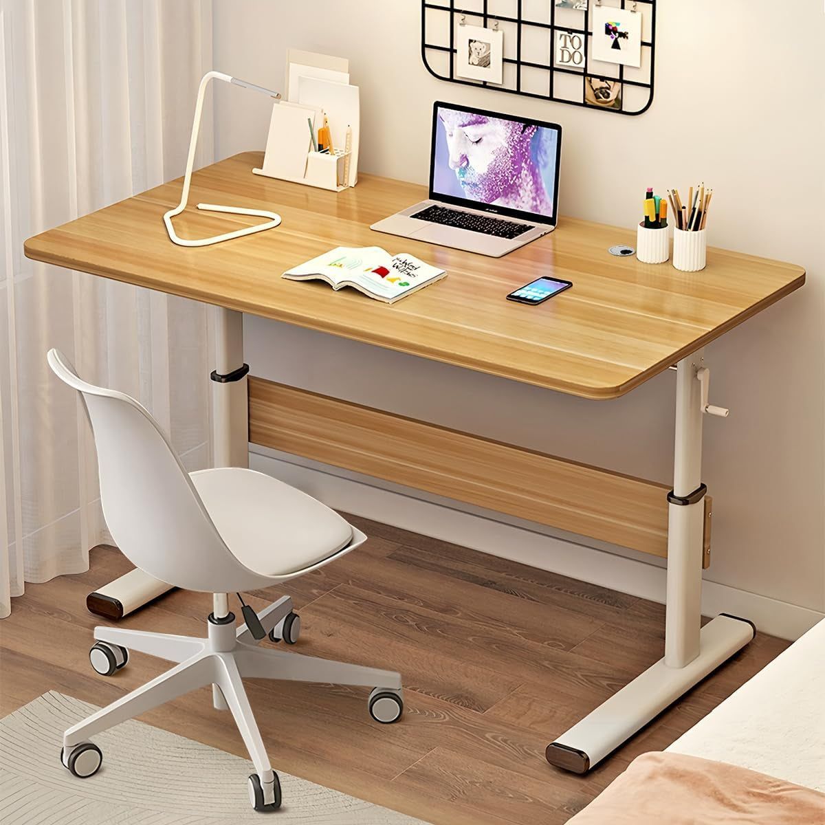 Adjustable Height Manual Standing Desk for Home Office