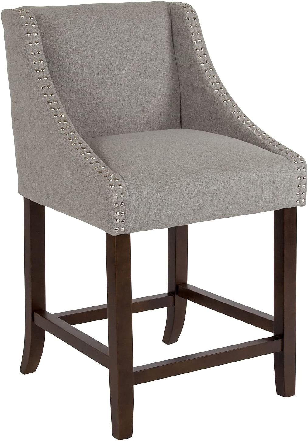 Mallory 2 Pk. Contemporary Brown Vinyl Adjustable Height Barstool with Vertical Stitch Back/Seat and Chrome Base