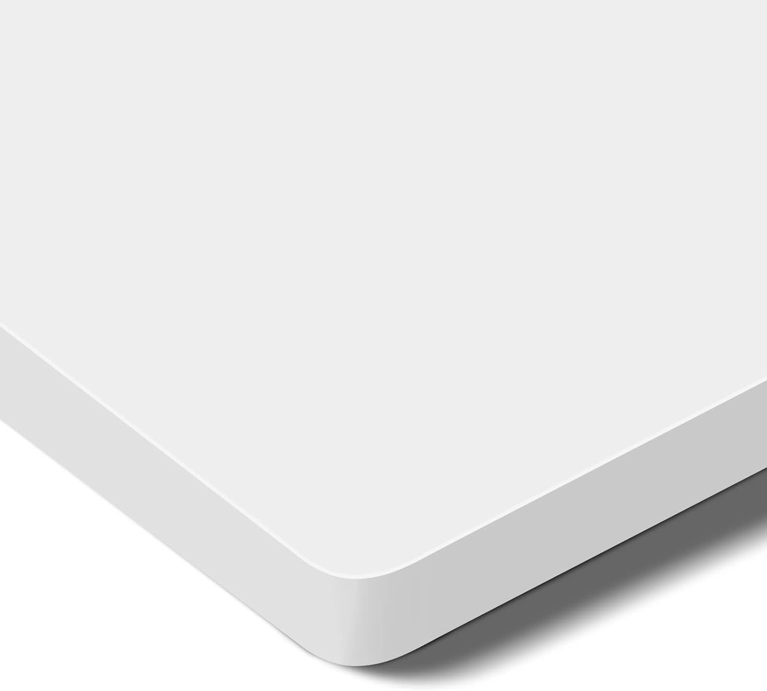 Whole-Piece Particle Board Table Top for Standing Desk and Home Office Desk DIY, 55X28X1 Inch White Desk Top