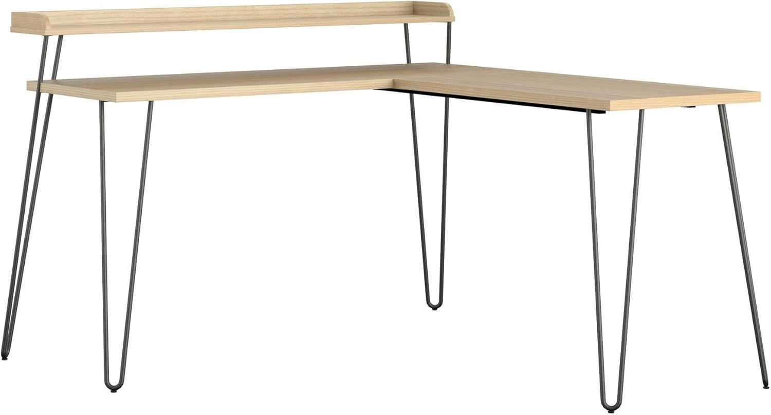 Modern L-Desk with Riser for Stylish Home Office