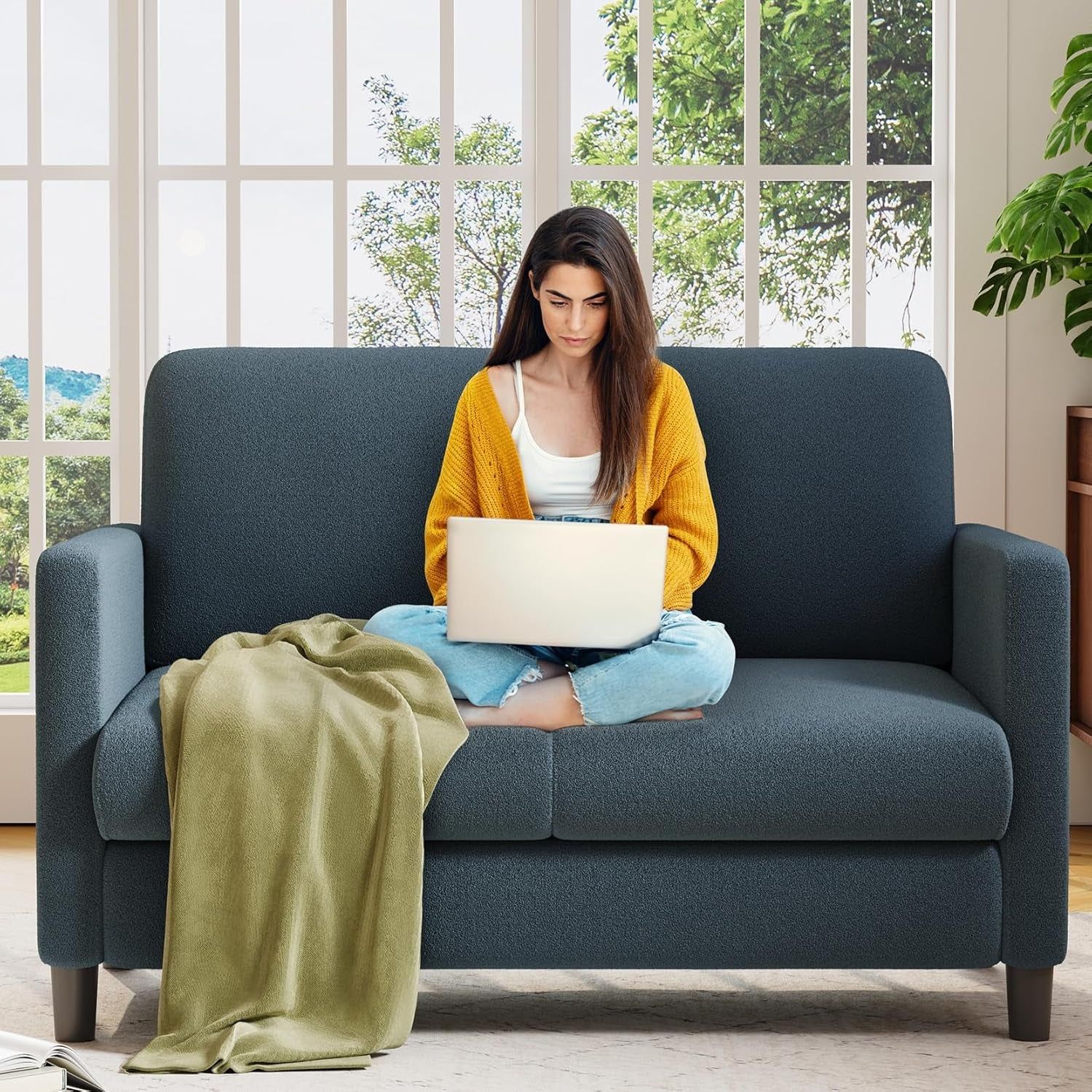 Comfy Teddy Loveseat Sofa Perfect For Small Spaces