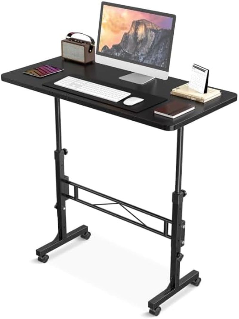 Adjustable Height Mobile Standing Desk with Wheels 32 Inch