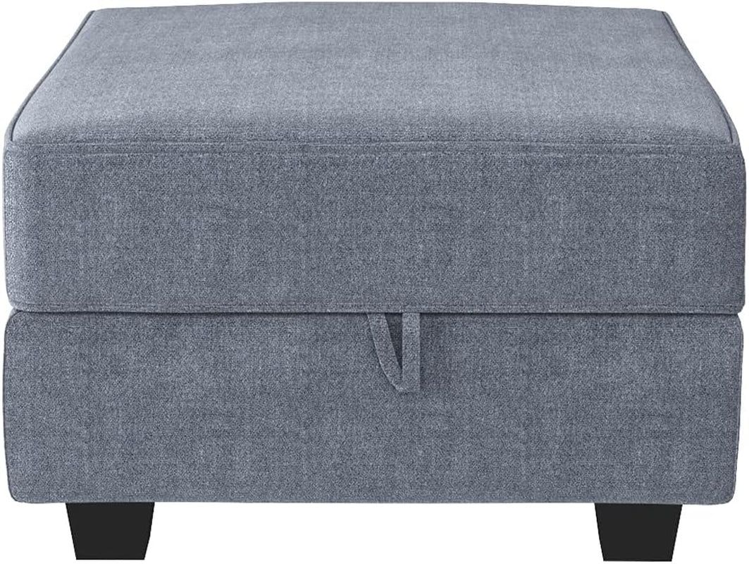 Square Ottoman Module with Storage for Modular Sofa