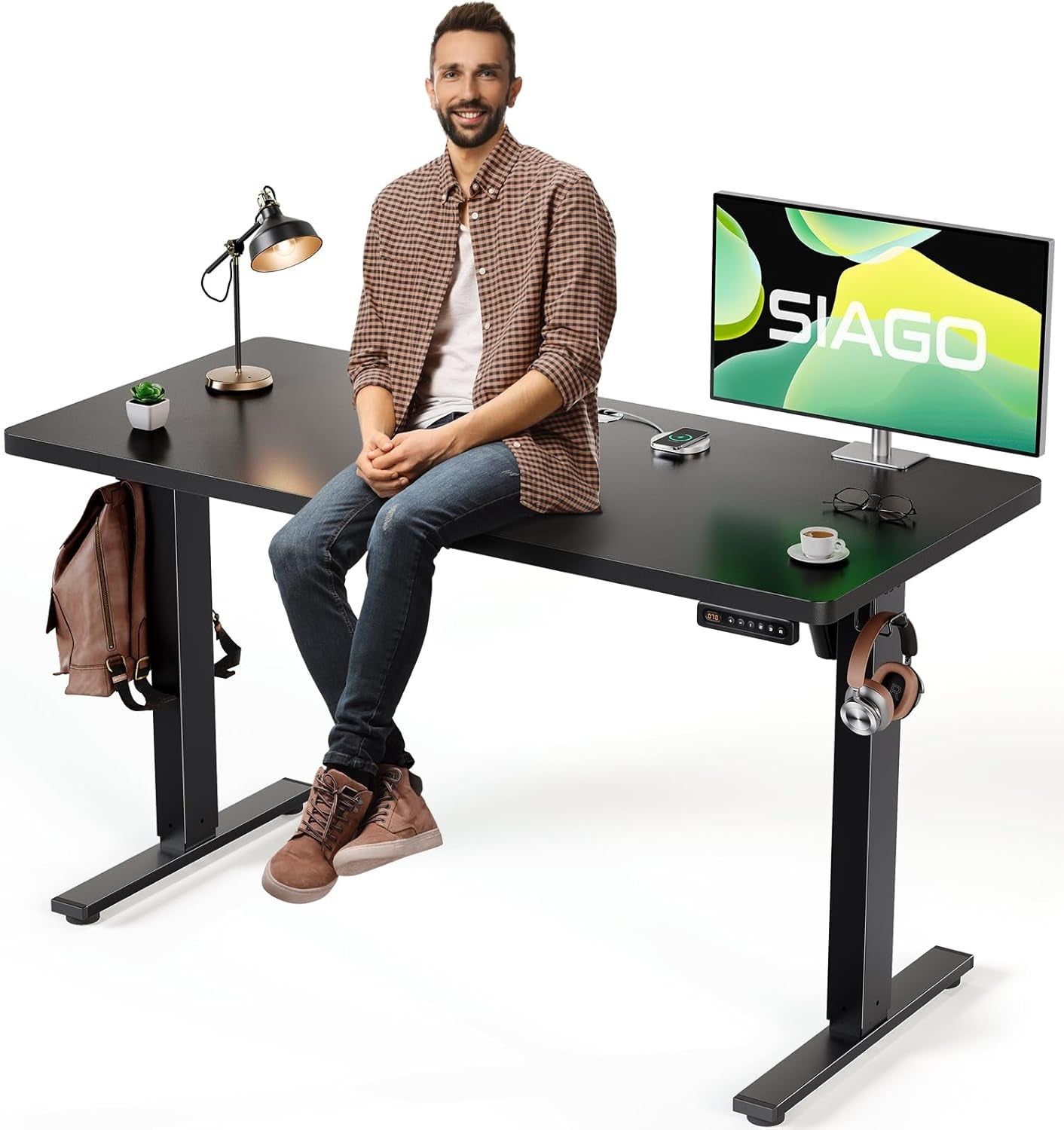 Adjustable Electric Standing Desk with Memory Presets