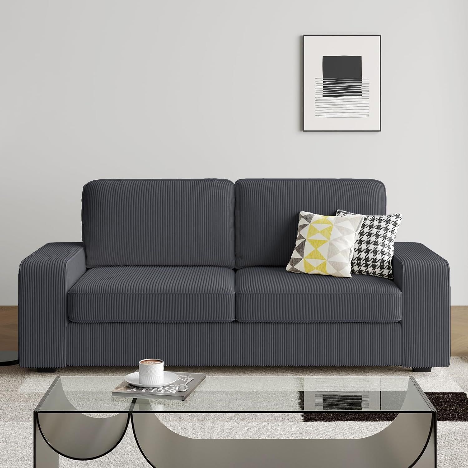 Modern 71 Inch Loveseat Sofa for Small Spaces