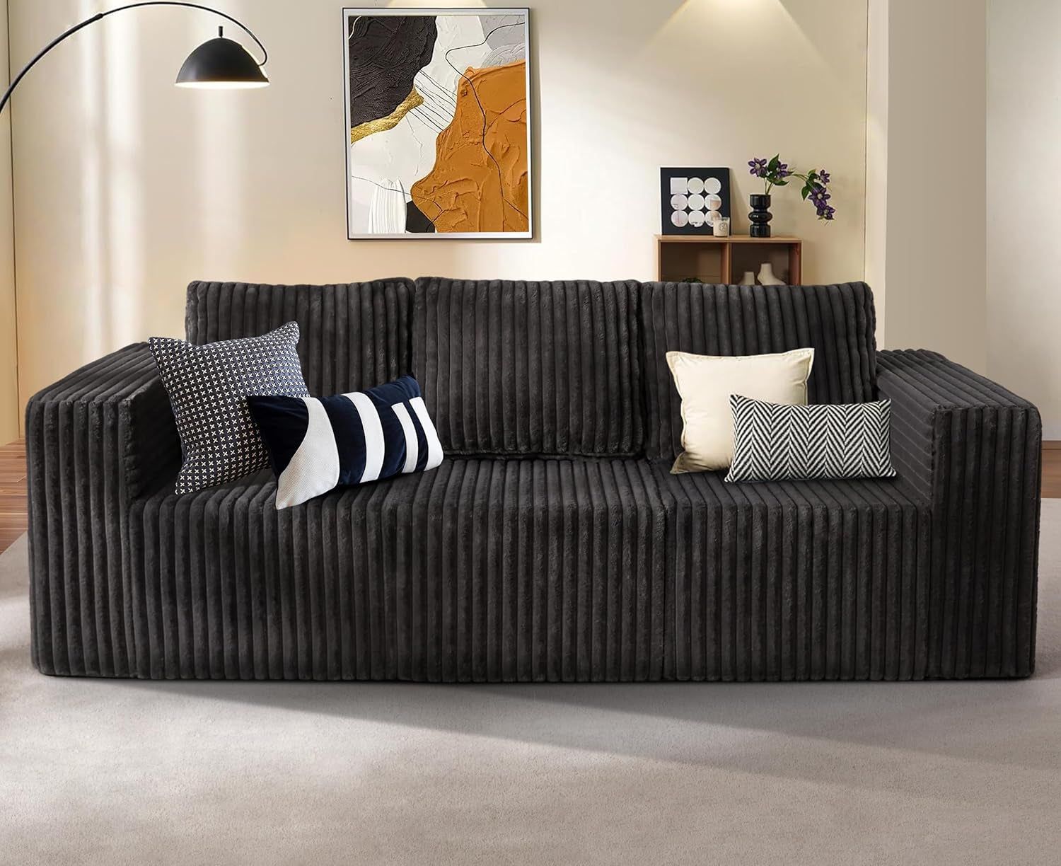 Modular Sectional Sofa With Deep Memory Foam Comfort