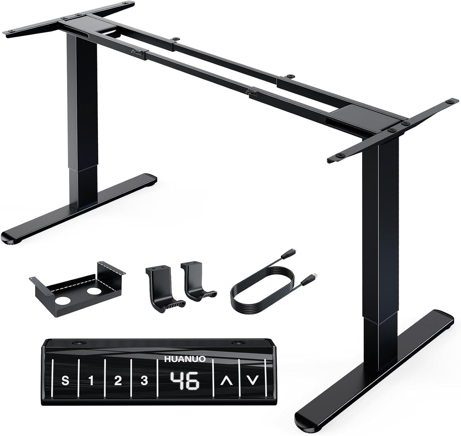 Electric Height Adjustable Desk Frame with Dual Motors