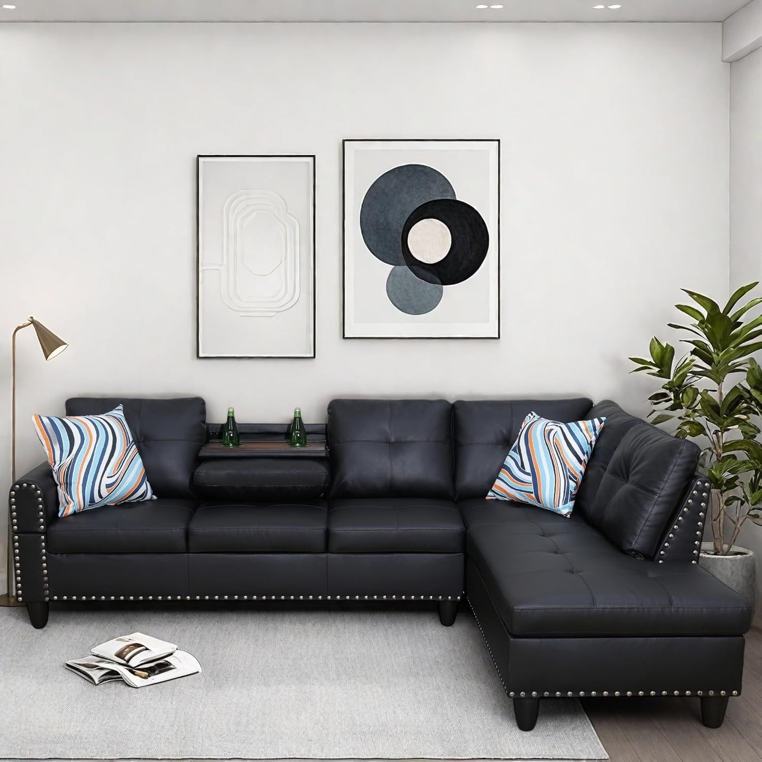 Modern L Shaped Modular Sofa with Chaise Comfort