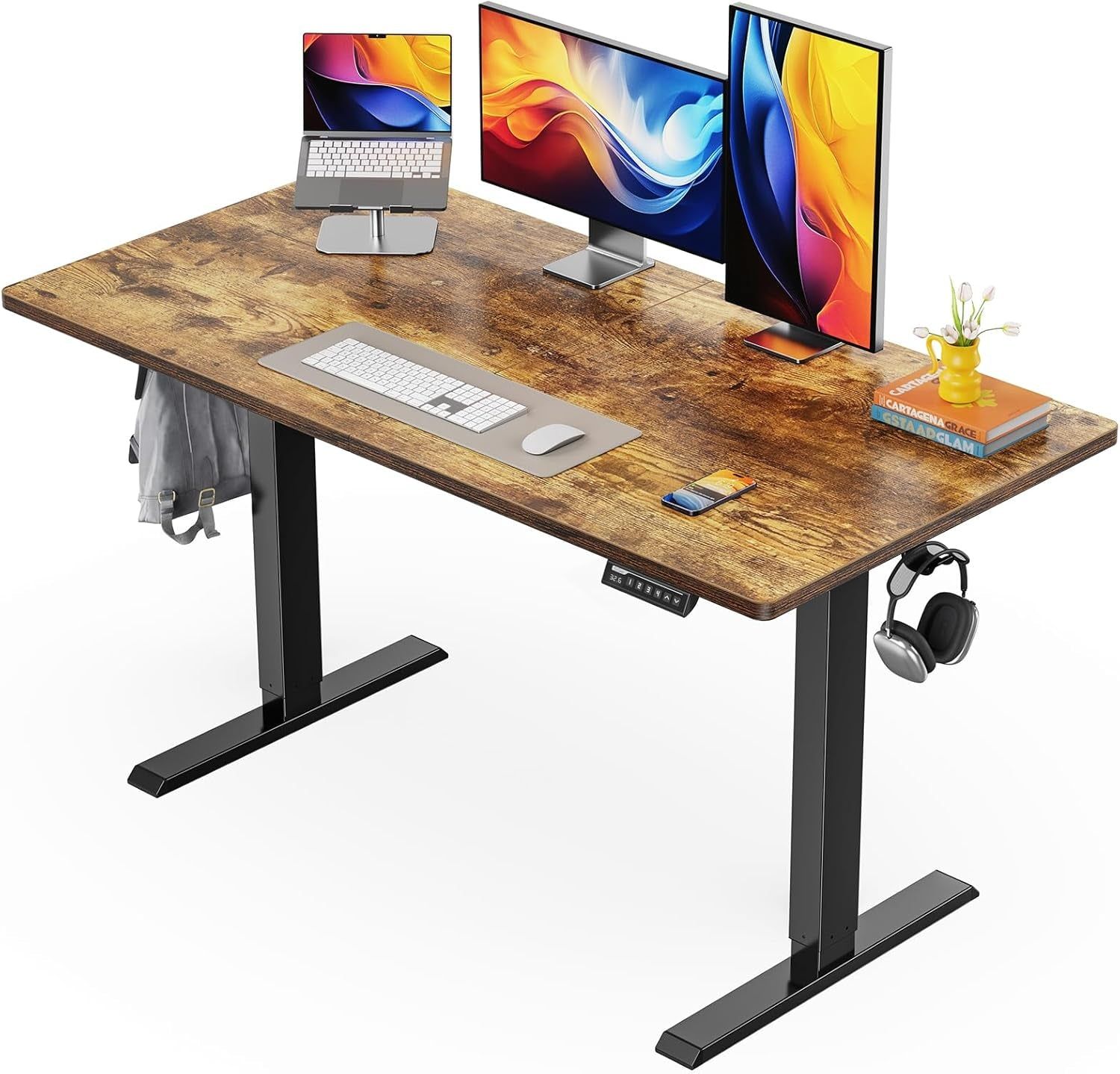 Height Adjustable Electric Standing Desk with Memory Buttons