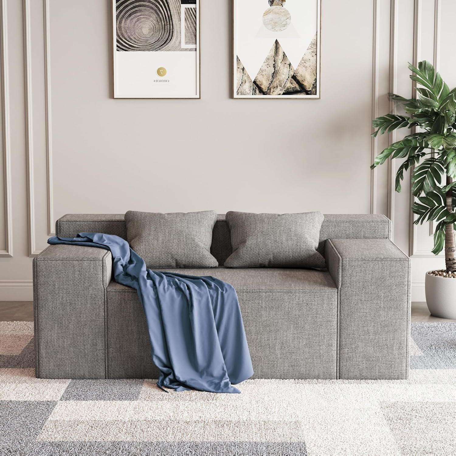 Compact Modern Loveseat Sofa Couch for Small Spaces