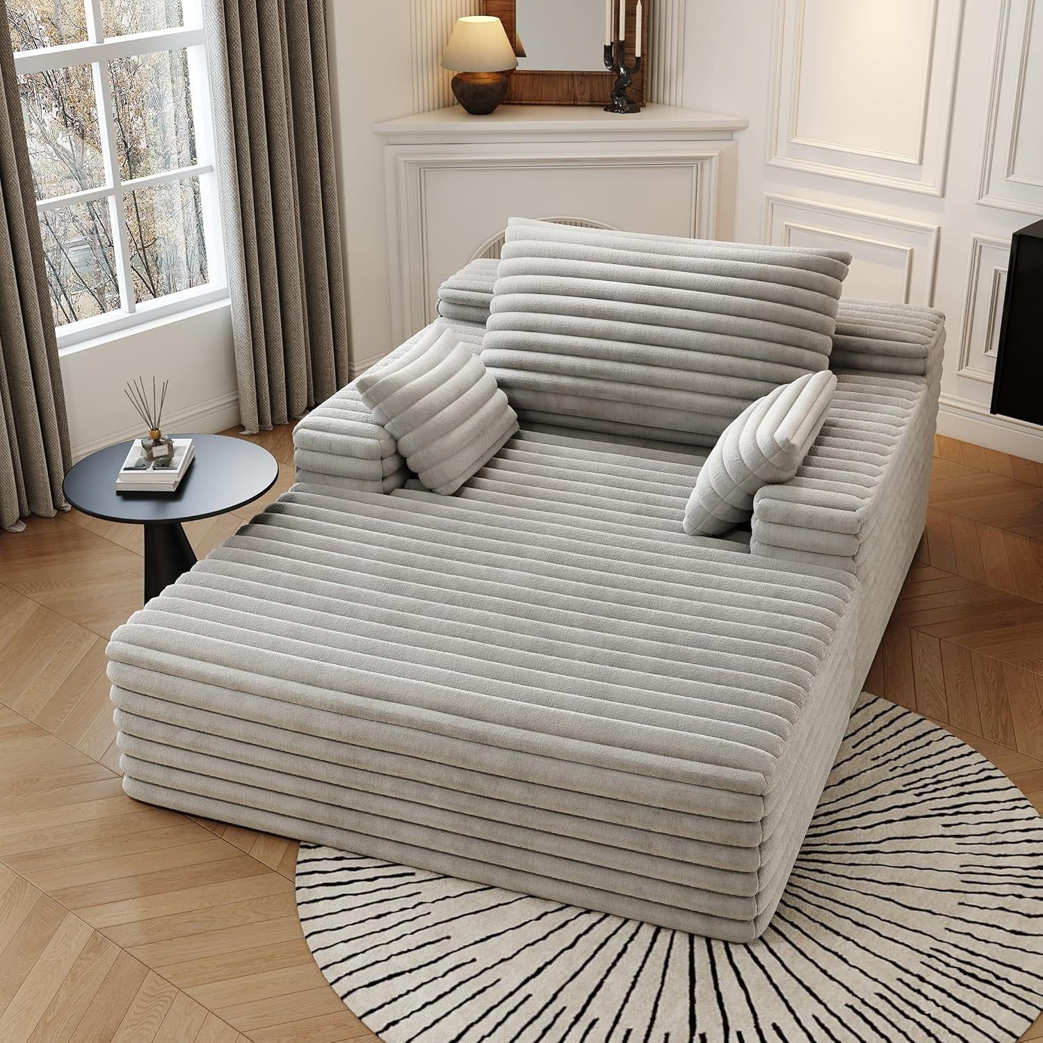Oversized Chaise Lounge Chair with Plush Memory Foam