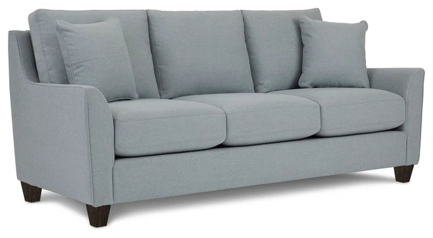 Classic Winged Sofa With Tailored Box Border Cushions