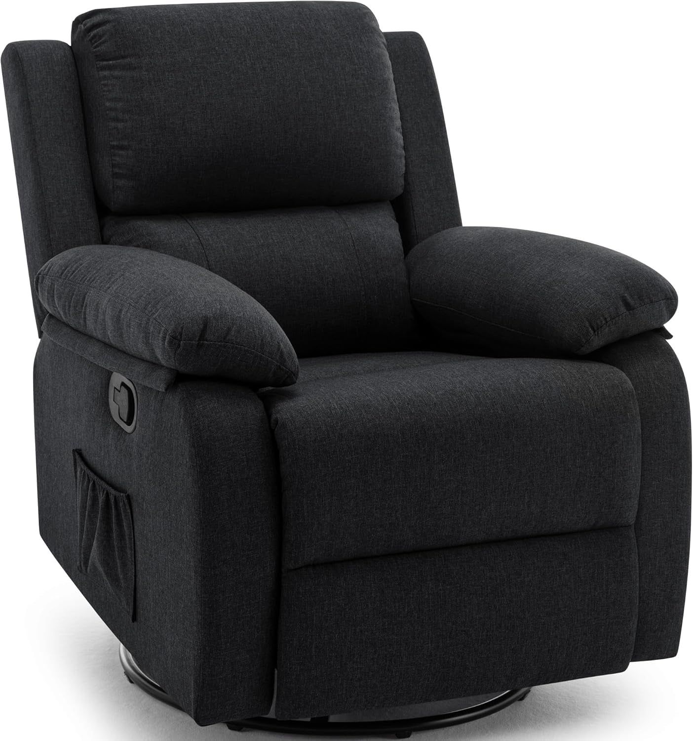 Small Space Fabric Recliner Chair With 360 Swivel Nursery