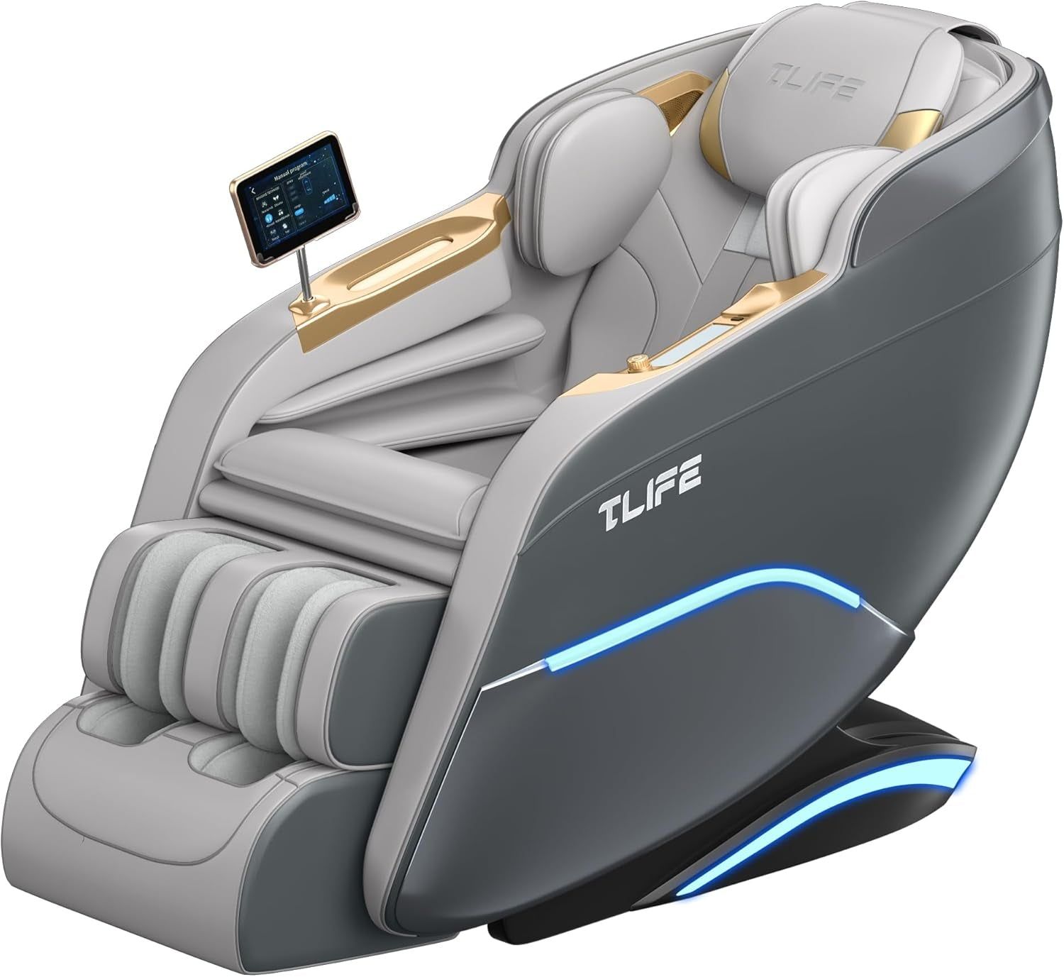 Charcoal Grey Full Body Massage Chair FiftyInchSLTrack