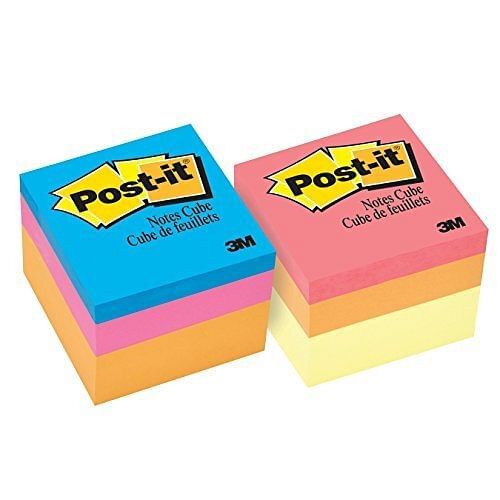 Post-it Notes 2x2 Assorted Colors 400 Sheets 1 Cube