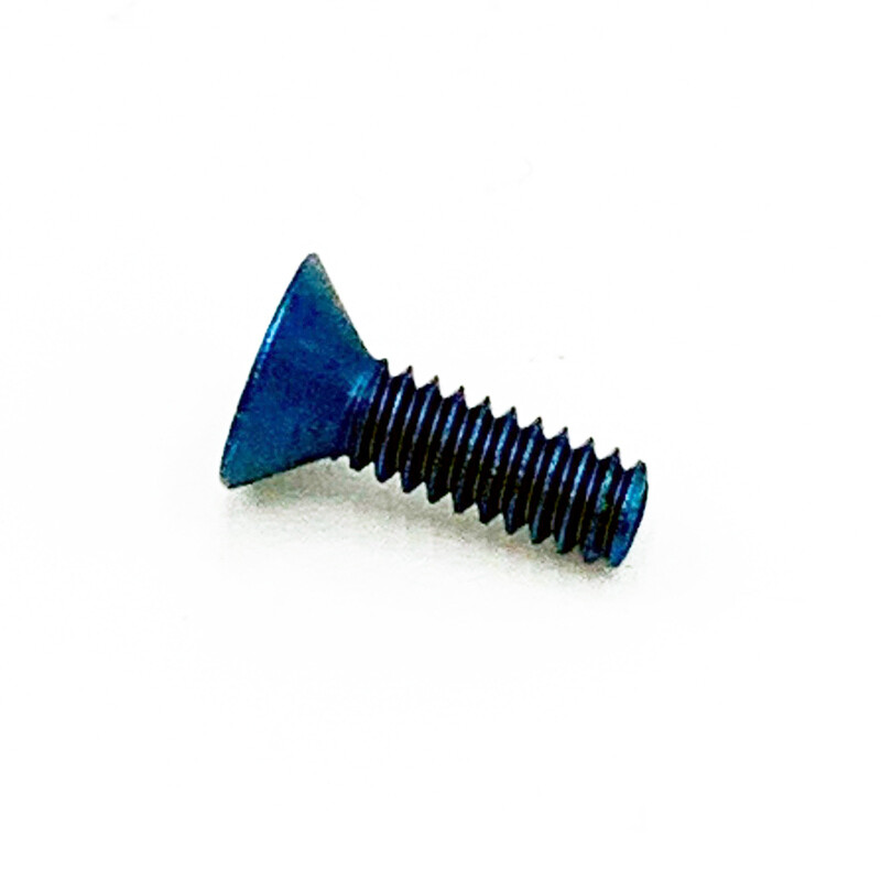 4-40 x 3/8" Hex Aluminum Countersunk Screw - Blue
