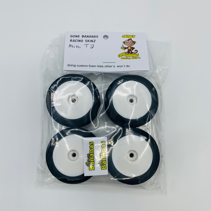 Gone Bananas Mini-T 2.0 Foam Tires (White Wheels)