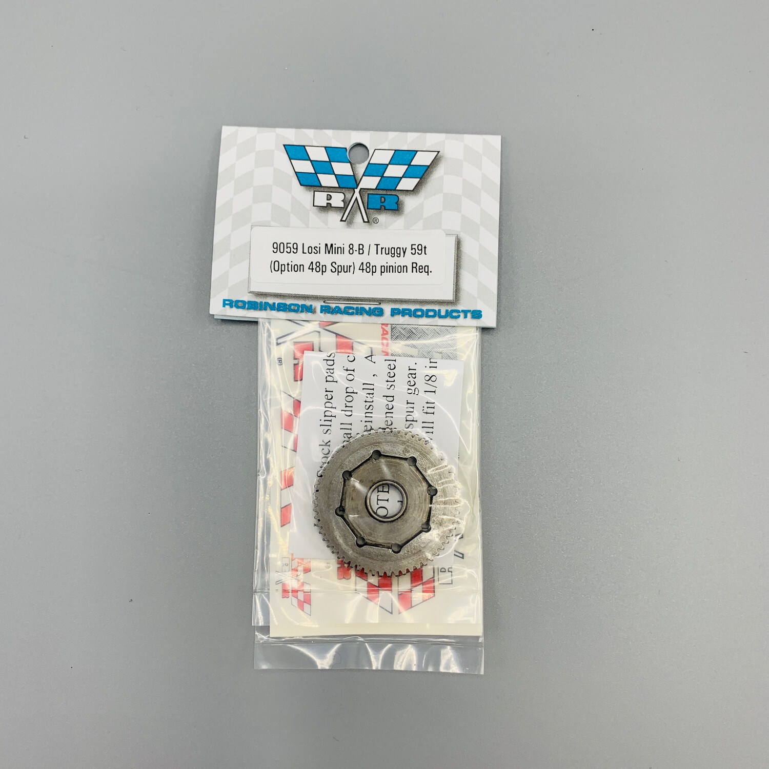 Robinson Racing Mini 8IGHT 48P Hardened Steel Spur Gear (59T) Robinson Racing Mini 8IGHT 48P Hardened Steel Spur Gear (59T)