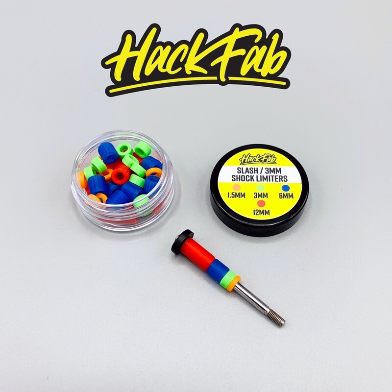 HackFab (3mm) Internal Shock Spacers Limiters for Traxxas Slash Mudboss