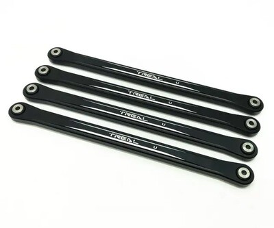 Treal Aluminum 7075 Upper Link Bars (4) pcs Set for Losi LMT (Black)