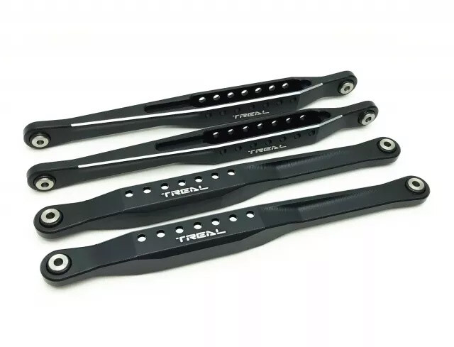Treal Lower 4 Trailing Arms Links Set for Losi LMT (Black)