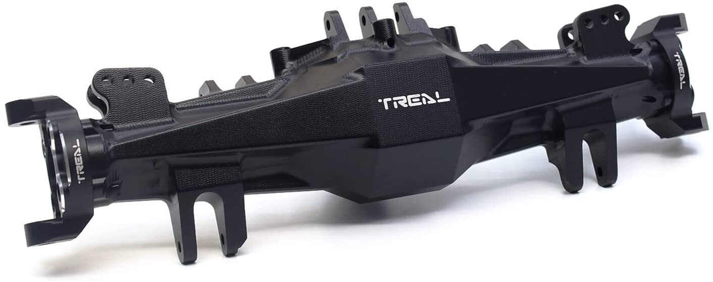 Treal Aluminum 7075 CNC Billet Front Axle Housing for Losi LMT (Black)