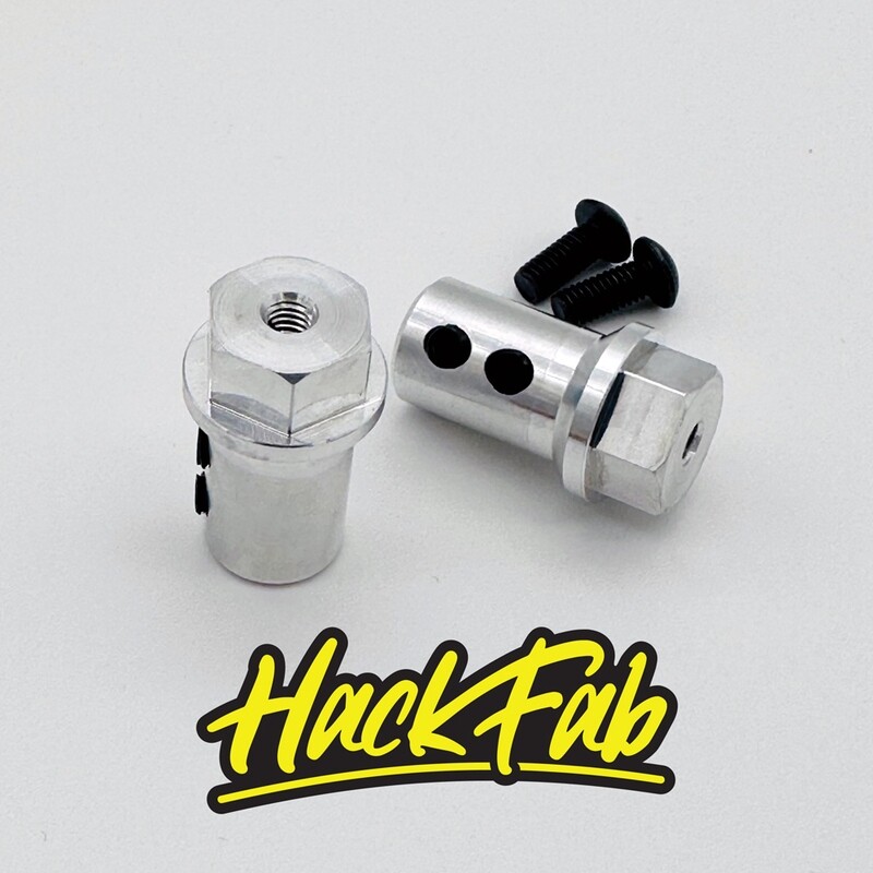 12mm Hex Wheel Mount Hub 1/4" bore - 2 Pack